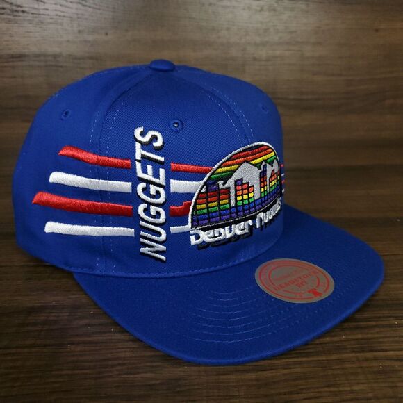Denver Nuggets Mitchell & Ness NBA Deadstock‎ Snapback Hat Cap Blue NWT - Picture 3 of 8